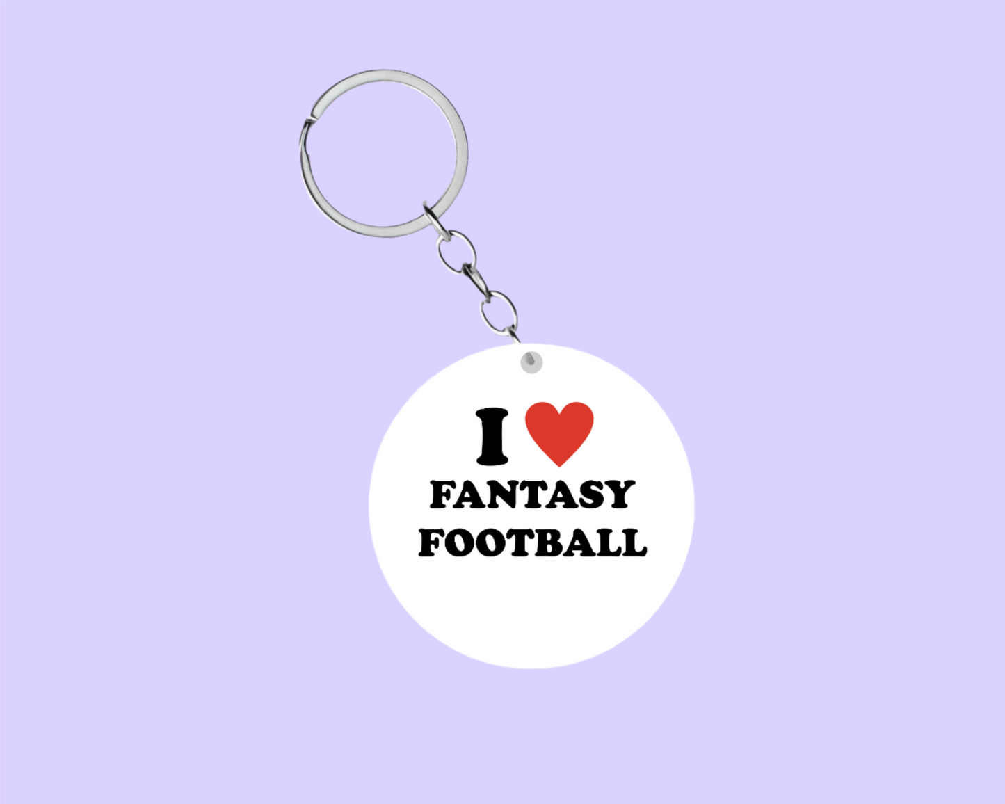 Fantasy Sports Essentials Exclusive I Love Fantasy Football Keychain