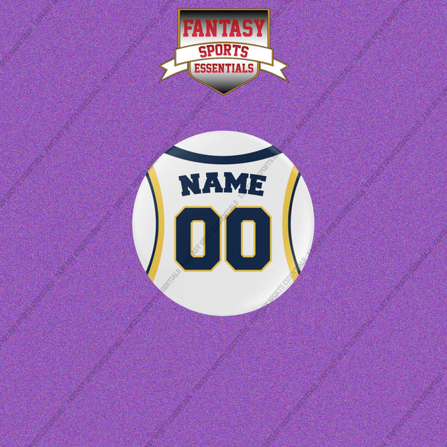 Indiana Pacers Personalized Current Away Jersey Buttons