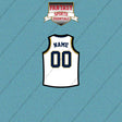Indiana Pacers Personalized Current Away Jersey Car Decals