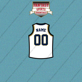 Indiana Pacers Personalized Current Away Jersey Car Decals
