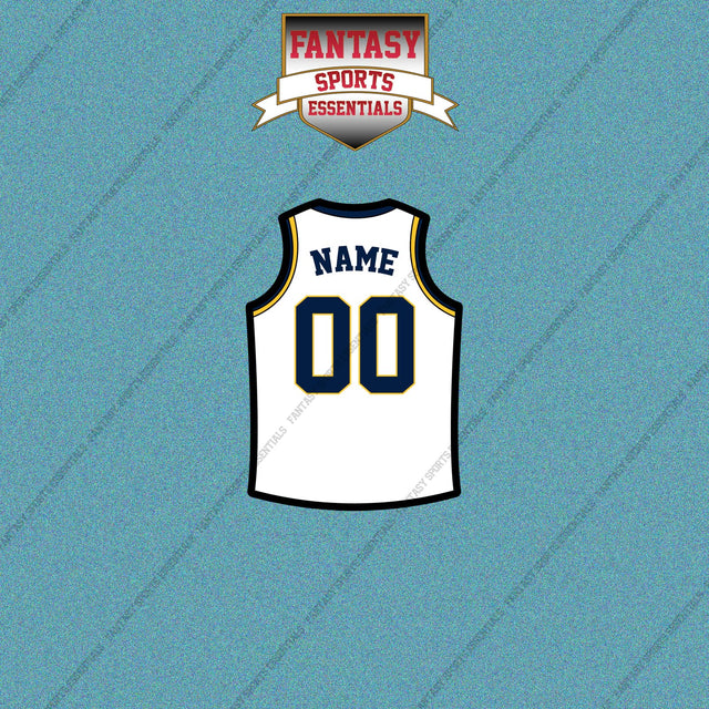Indiana Pacers Personalized Current Away Jersey Car Decals
