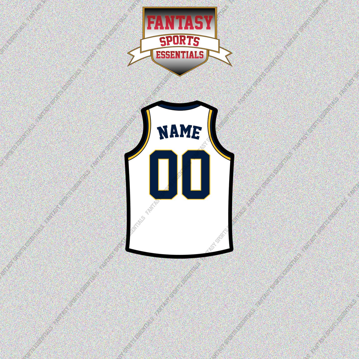 Indiana Pacers Personalized Current Away Jersey Glossy Stickers