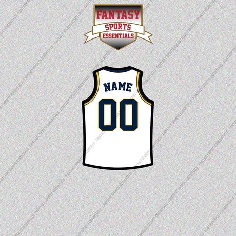 Indiana Pacers Personalized Current Away Jersey Glossy Stickers