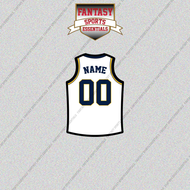Indiana Pacers Personalized Current Away Jersey Glossy Stickers