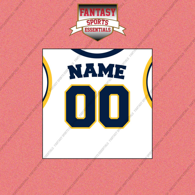 Indiana Pacers Personalized Current Away Jersey Wall Art Prints