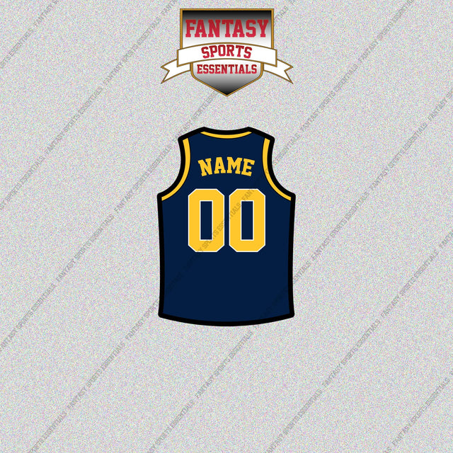 Indiana Pacers Personalized Current Home Jersey Glossy Stickers