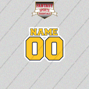 Indiana Pacers Personalized Current Name and Number Glossy Stickers