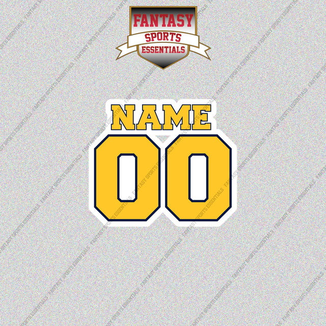 Indiana Pacers Personalized Current Name and Number Glossy Stickers