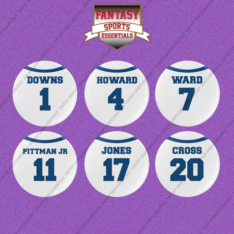 Indianapolis Colts 2025 Away Jersey Button Pins (Choose Your Player) Page 1
