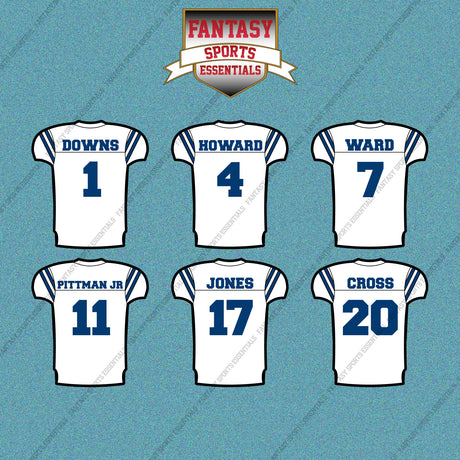 Indianapolis Colts 2025 Away Jersey Car Decals (Choose Your Player) Page 1