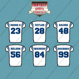 Indianapolis Colts 2025 Away Jersey Car Decals (Choose Your Player) Page 2