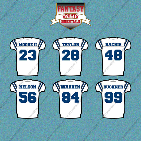 Indianapolis Colts 2025 Away Jersey Car Decals (Choose Your Player) Page 2