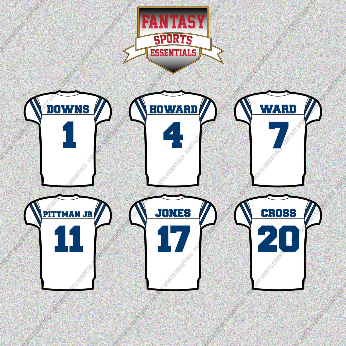 Indianapolis Colts 2025 Away Jersey Glossy Stickers (Choose Your Player) Page 1
