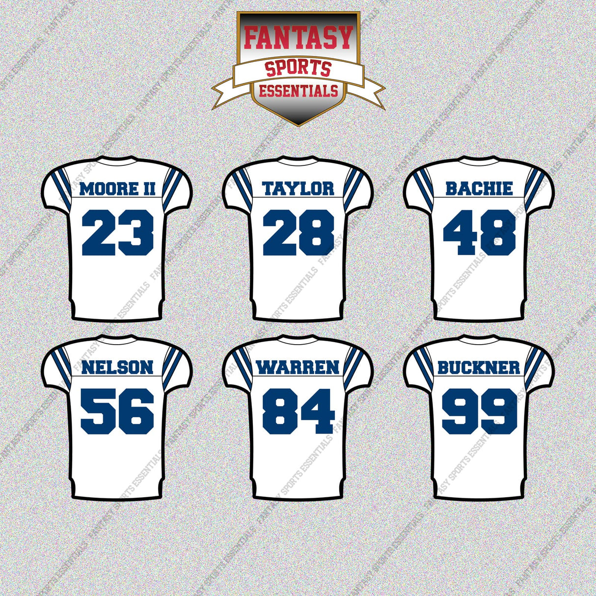 Indianapolis Colts 2025 Away Jersey Glossy Stickers (Choose Your Player) Page 2