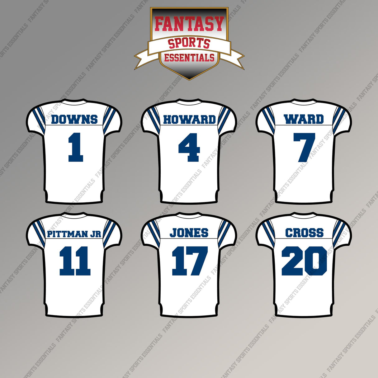 Indianapolis Colts 2025 Away Jersey Magnets (Choose Your Player) Page 1