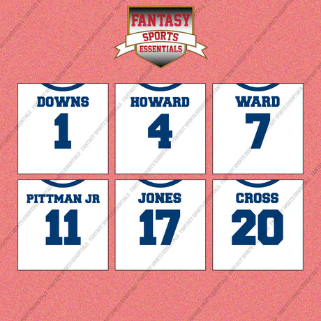 Indianapolis Colts 2025 Away Jersey Wall Art Prints (Choose Your Player) Page 1