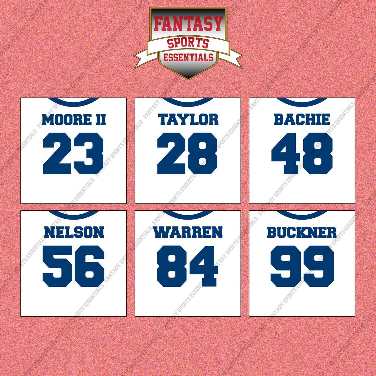 Indianapolis Colts 2025 Away Jersey Wall Art Prints (Choose Your Player) Page 2