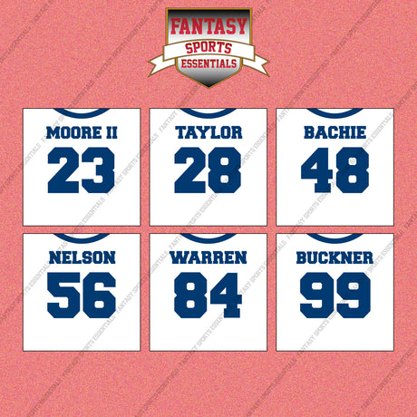 Indianapolis Colts 2025 Away Jersey Wall Art Prints (Choose Your Player) Page 2