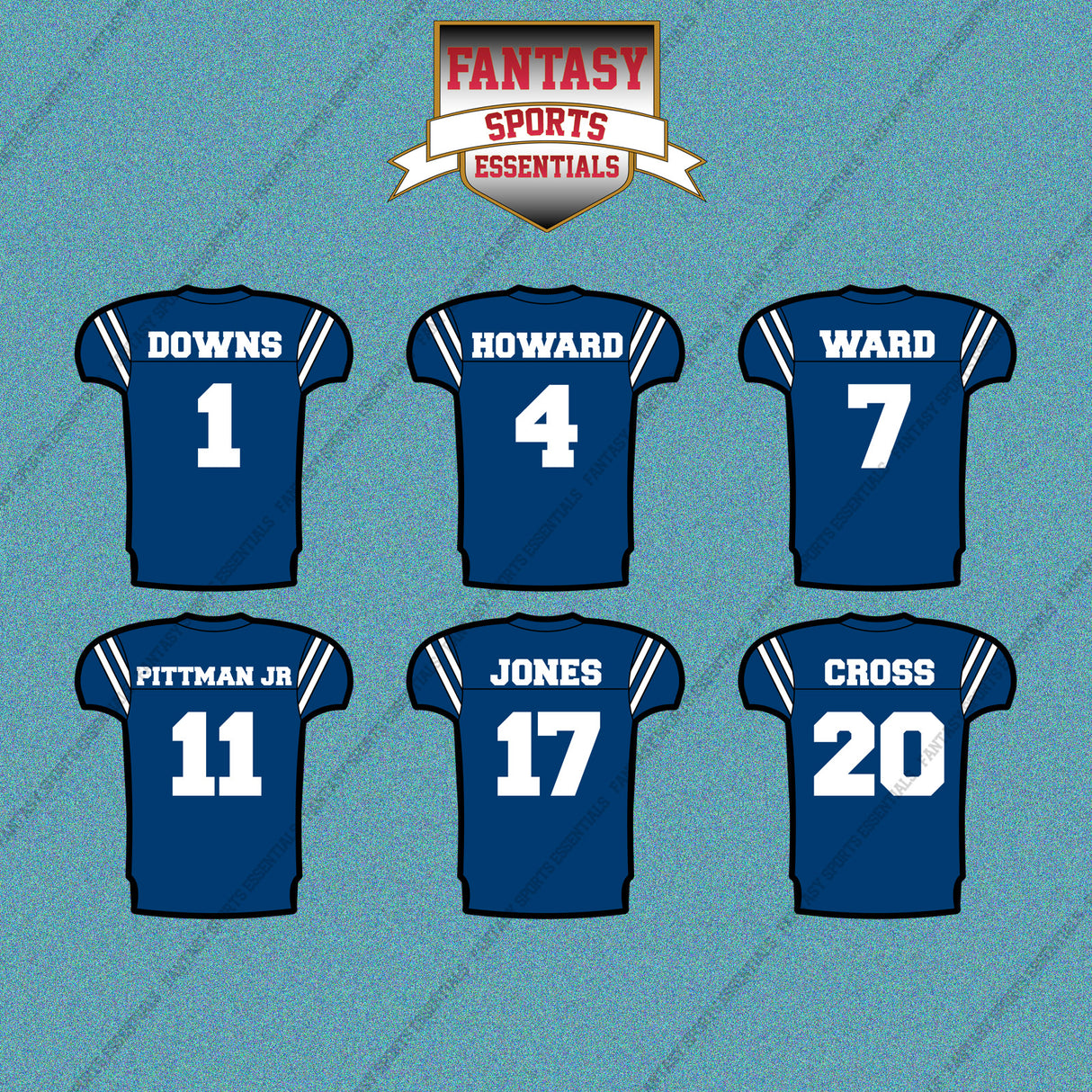 Indianapolis Colts 2025 Home Jersey Car Decals (Choose Your Player) Page 1