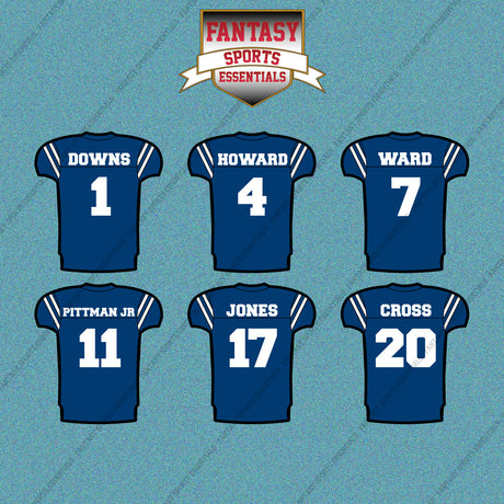 Indianapolis Colts 2025 Home Jersey Car Decals (Choose Your Player) Page 1