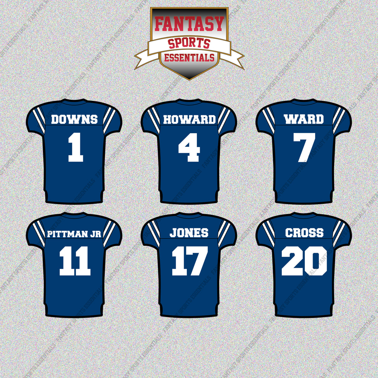 Indianapolis Colts 2025 Home Jersey Glossy Stickers (Choose Your Player) Page 1