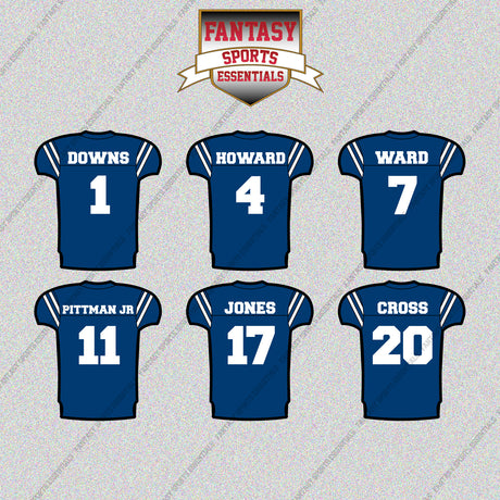 Indianapolis Colts 2025 Home Jersey Glossy Stickers (Choose Your Player) Page 1