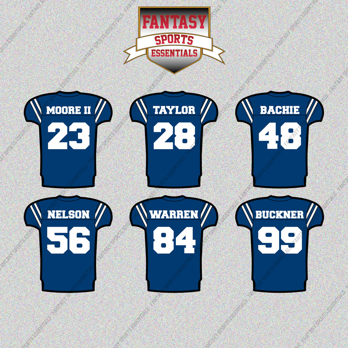 Indianapolis Colts 2025 Home Jersey Glossy Stickers (Choose Your Player) Page 22