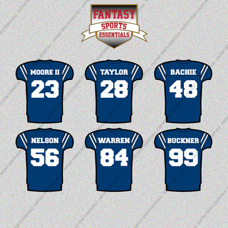 Indianapolis Colts 2025 Home Jersey Glossy Stickers (Choose Your Player) Page 22