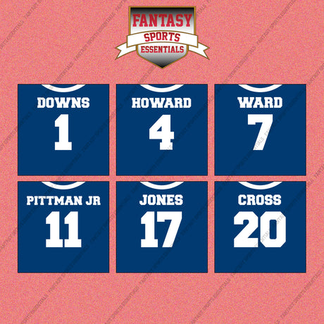 Indianapolis Colts 2025 Home Jersey Wall Art Prints (Choose Your Player) Page 1