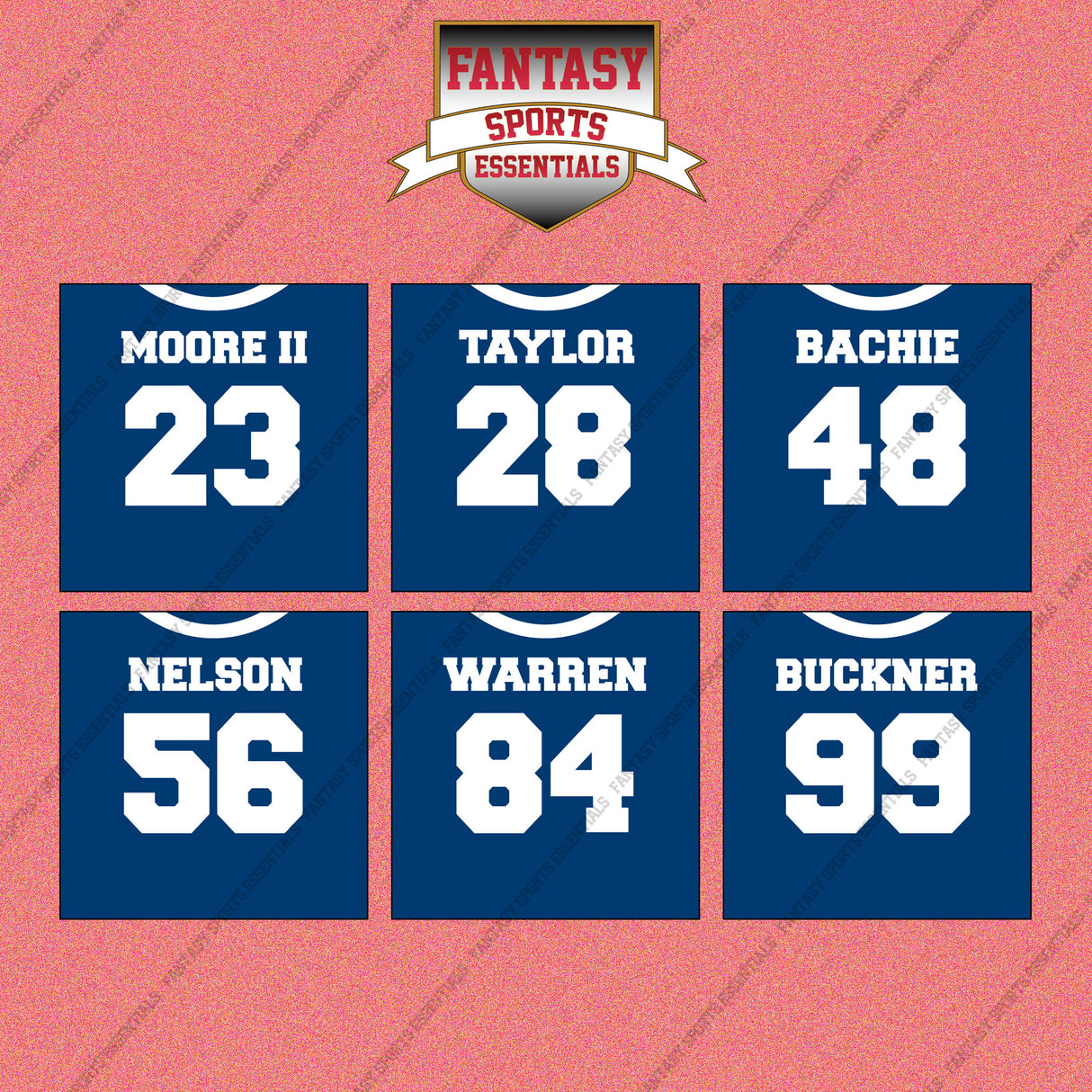 Indianapolis Colts 2025 Home Jersey Wall Art Prints (Choose Your Player) Page 2