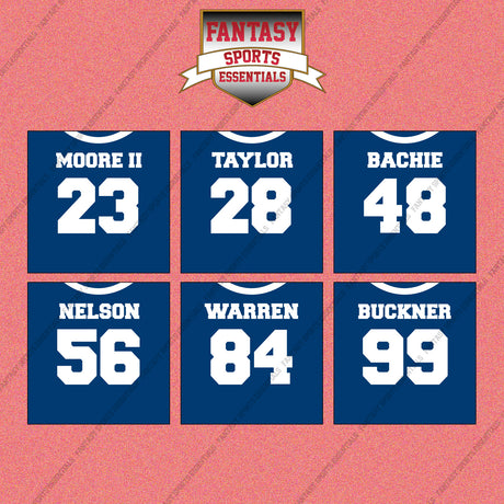 Indianapolis Colts 2025 Home Jersey Wall Art Prints (Choose Your Player) Page 2