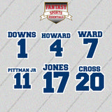 Indianapolis Colts 2025 Name and Number Glossy Stickers (Choose Your Player) Page 1