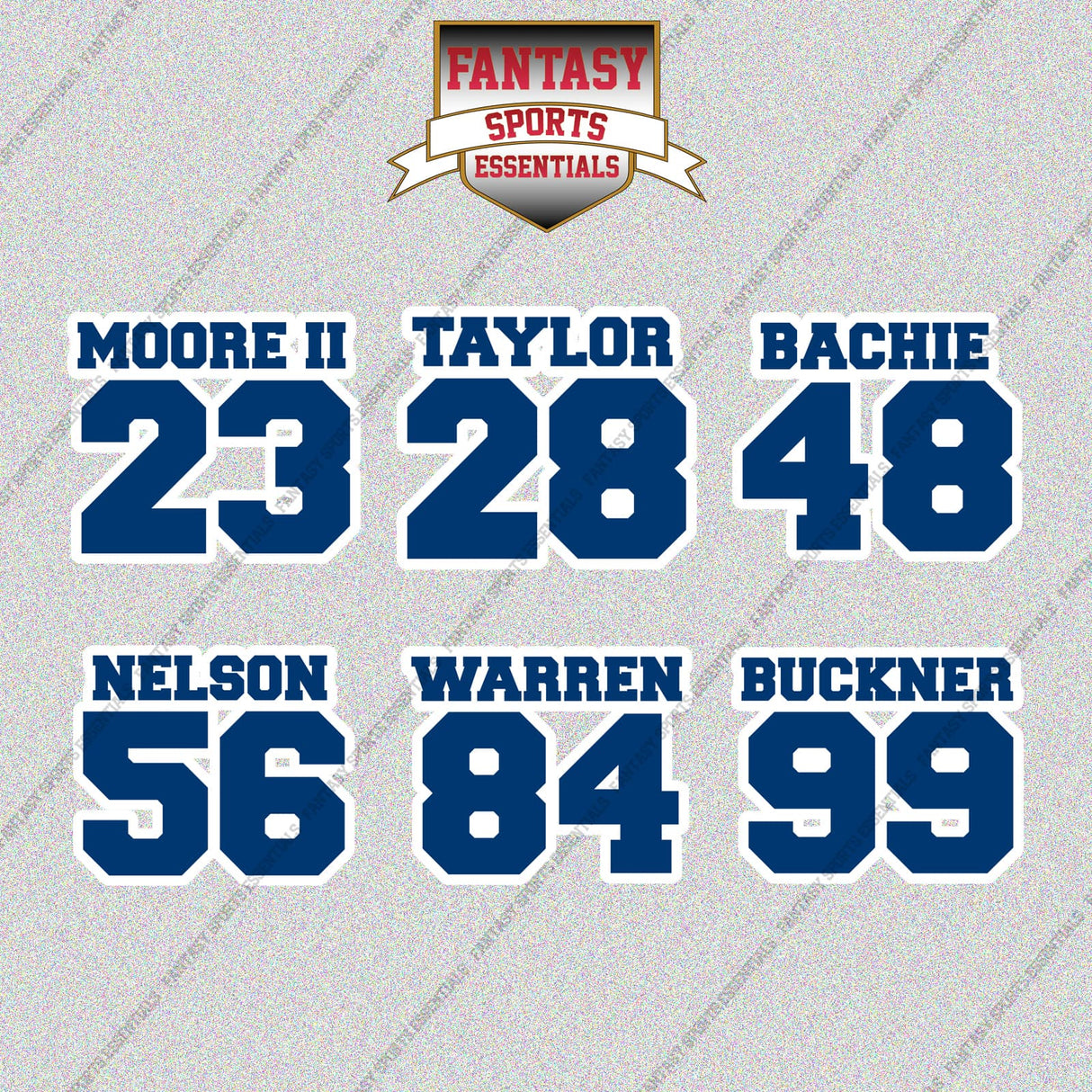 Indianapolis Colts 2025 Name and Number Glossy Stickers (Choose Your Player) Page 2
