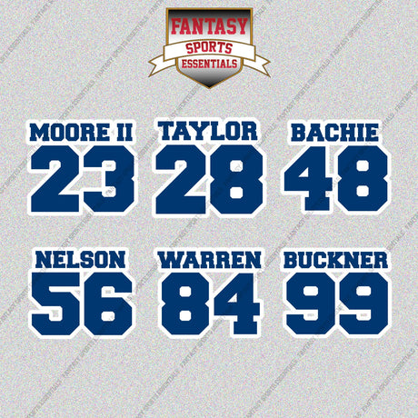 Indianapolis Colts 2025 Name and Number Glossy Stickers (Choose Your Player) Page 2