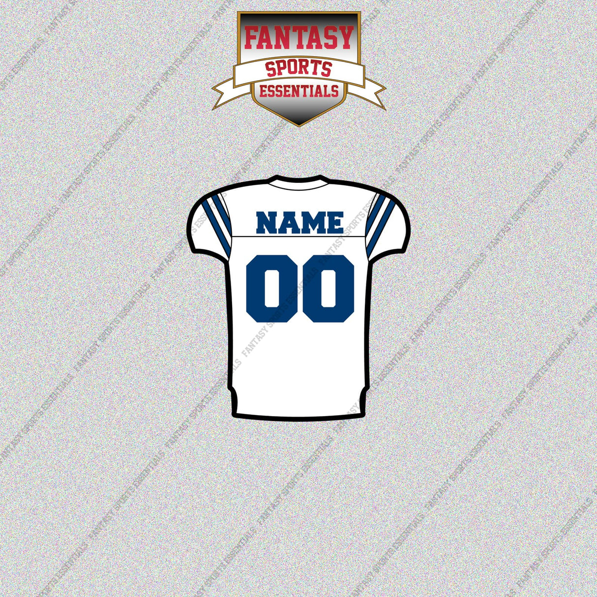 Indianapolis Colts Personalized Current Away Jersey Glossy Stickers