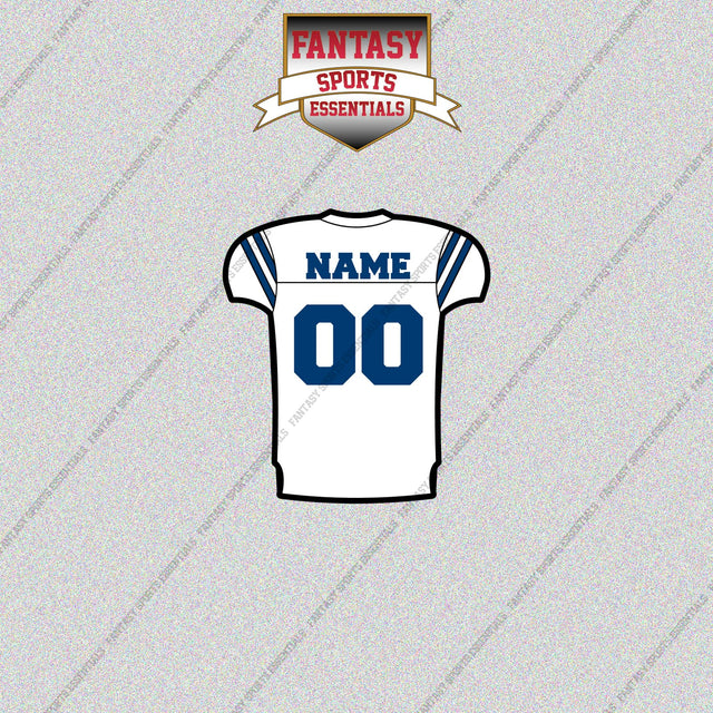 Indianapolis Colts Personalized Current Away Jersey Glossy Stickers
