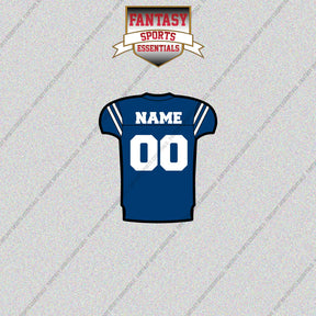 Indianapolis Colts Personalized Current Home Jersey Glossy Stickers