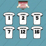 Jacksonville Jaguars 2025 Away Jersey Car Decals (Choose Your Player) Page 1