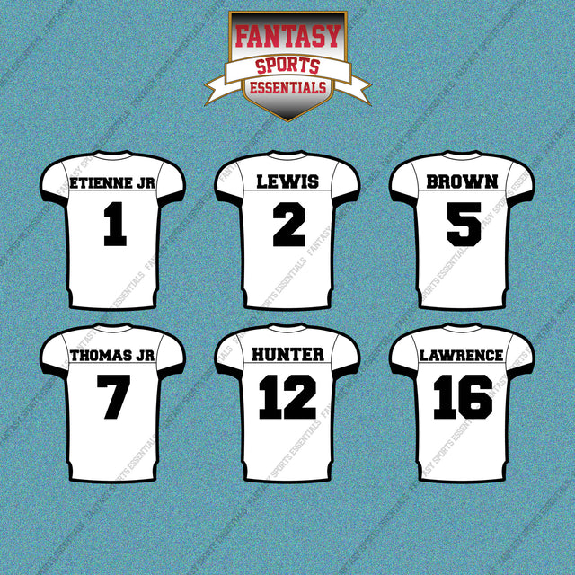 Jacksonville Jaguars 2025 Away Jersey Car Decals (Choose Your Player) Page 1