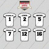 Jacksonville Jaguars 2025 Away Jersey Glossy Stickers (Choose Your Player) Page 1