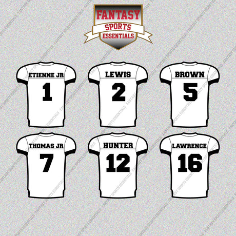 Jacksonville Jaguars 2025 Away Jersey Glossy Stickers (Choose Your Player) Page 1