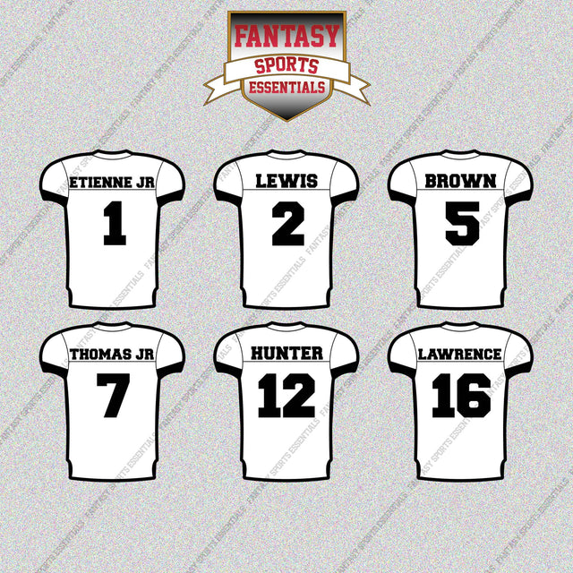 Jacksonville Jaguars 2025 Away Jersey Glossy Stickers (Choose Your Player) Page 1