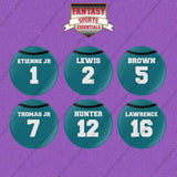 Jacksonville Jaguars 2025 Home Jersey Button Pins (Choose Your Player) Page 1