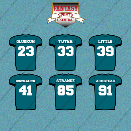 Jacksonville Jaguars 2025 Home Jersey Car Decals (Choose Your Player) Page 2