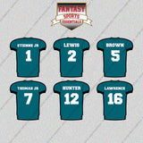 Jacksonville Jaguars 2025 Home Jersey Glossy Stickers (Choose Your Player) Page 1
