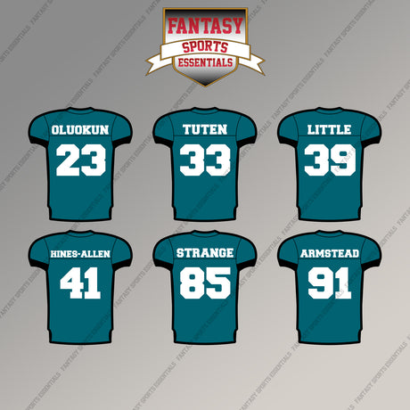 Jacksonville Jaguars 2025 Home Jersey Magnets (Choose Your Player) Page 2