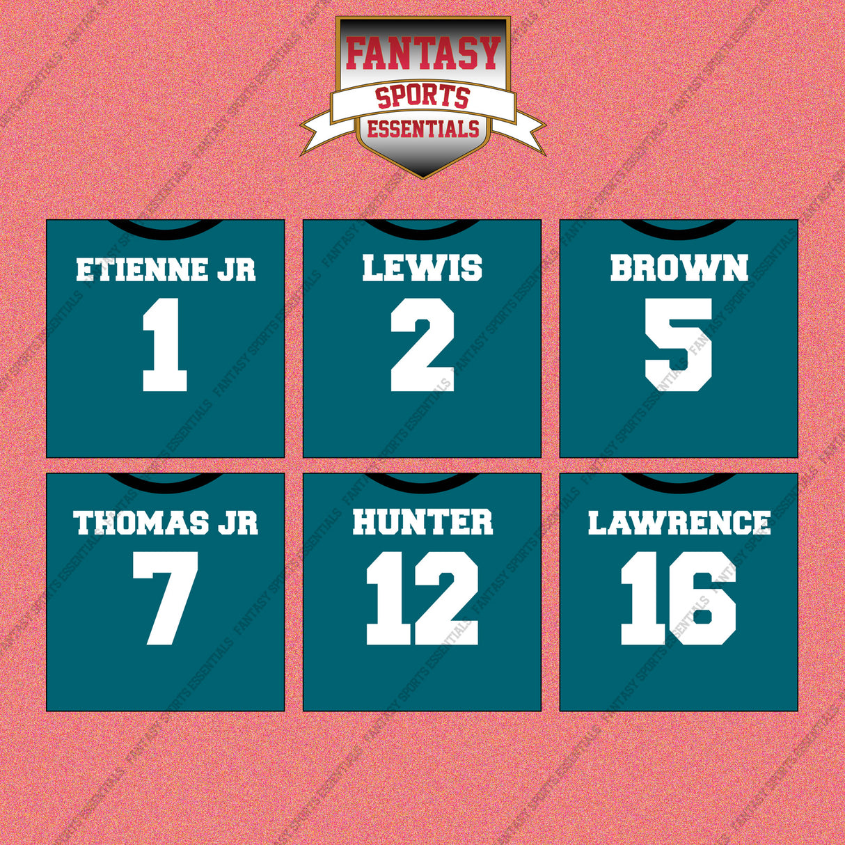 Jacksonville Jaguars 2025 Home Jersey Wall Art Prints (Choose Your Player) Page 1