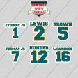 Jacksonville Jaguars 2025 Name and Number Glossy Stickers (Choose Your Player) Page 1