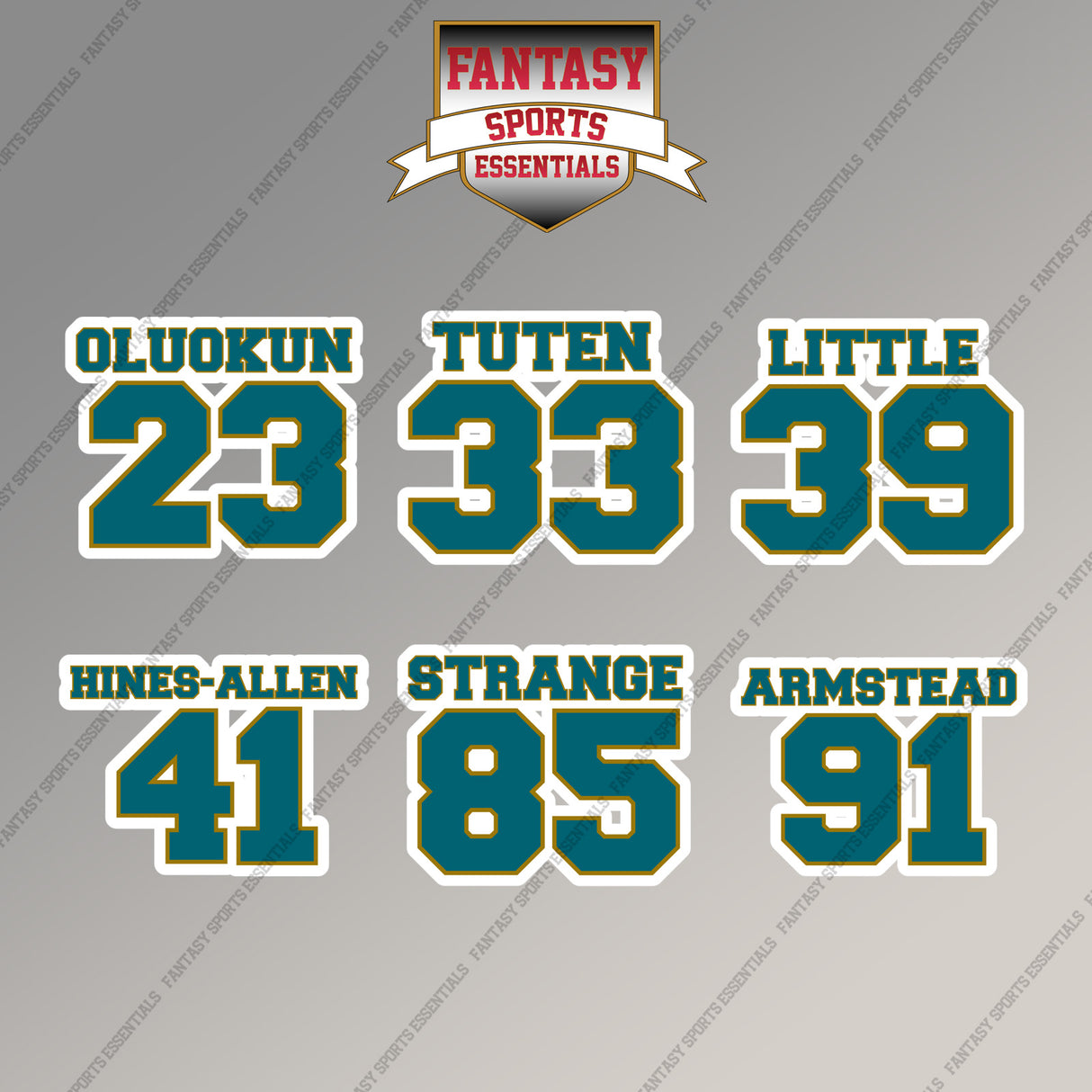 Jacksonville Jaguars 2025 Name and Number Magnets (Choose Your Player) Page 2
