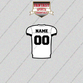 Jacksonville Jaguars Personalized Current Away Jersey Glossy Stickers